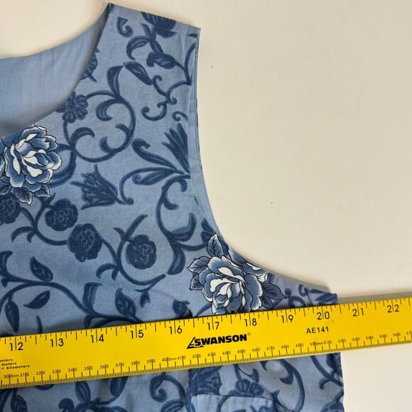 Charter Club Blue Floral Cottagecore Shift Dress 16 - Picture 6 of 9